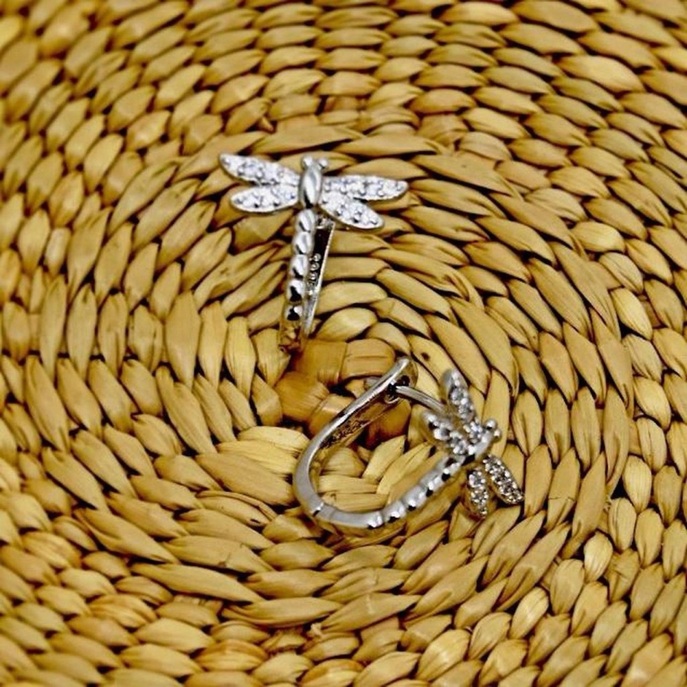 Sterling Silver Dragonfly Earrings